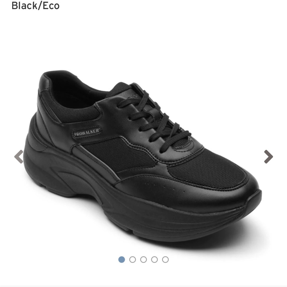 Rockport eclectic black chunky sneakers pro walker lace ups